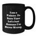 Funny Painter Gifts for Men, Unique Birthday Unique Gifts from Friends to Painter, Black Coffee Mug with I Am A Painter Quote - Additional