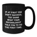 Funny Psychologist Quotes Black Coffee Mug Gifts from Family - Graduation Unique Gifts for Psychologist Friends - Additional