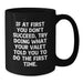 Funny Valet Gifts for Men, Birthday Unique Gifts from Friends, Valet Black Coffee Mug with 'If At First You Don't Succeed, Try Doing What Your Valet Told You To Do The First Time.' Quote - Additional