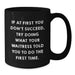 Funny Gifts from Friends for Waitress - If You Don't Succeed, Try Following Orders - Black Coffee Mug for Birthday Unique Gifts - Additional