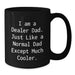 Funny Dealer Dad Gifts for Men - I Am A Dealer Dad Black Coffee Mug, Unique Birthday Unique Gifts for Husband, Father's Day Presents from Son - Additional