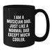 Funny Musician Gifts for Men - I Am A Musician Dad Black Coffee Mug, Perfect for Musician Dads Graduation Unique Gifts from Family, Great for Music Lover - Additional