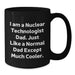 Funny Nuclear Technologist Dad Gifts for Men, Black Coffee Mug, Unique Graduation Unique Gifts from Dad to Nuclear Technologist Son - Additional