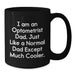 Funny Optometrist Gifts from Family for Graduation Unique Black Coffee Mugs - 'I Am An Optometrist Dad' - Additional