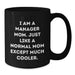Funny Manager Gifts from Mom, Manager Mom Black Coffee Mug, Inspirational Graduation Unique Gifts for Manager - Additional