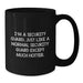 Funny Security Guard Humor Black Coffee Mug Gifts from Friends for Security Guard Birthday - Additional