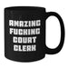 Amusing Court Clerk Gifts for Men, Funny Court Clerk Black Coffee Mug, Unique Graduation Gifts from Friends to Court Clerks, Amazing Court Clerk Quote on Black Coffee Mug - Additional