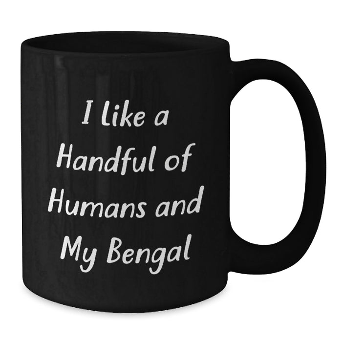 Bengal Cat Lover Gifts from Men, Funny Quote for Graduation Unique Gifts, Black Coffee Mug for Him - Additional