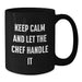 Funny Chef Gifts for Men from Friends, Black Coffee Mugs for Graduation Unique Celebrations, Keep 'em Laughing - Additional