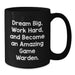 Game Warden Gifts for Men, Funny Inspirational Black Coffee Mug, Gifts from Family for Game Wardens Graduation Unique - Additional