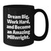 Funny Millwright Gifts, Inspirational Black Coffee Mug, Gifts from Men to Millwrights on Birthday Unique Gifts - Additional