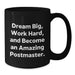 Funny Postmaster Gifts, Inspirational Black Coffee Mugs for Postmaster Graduation Unique Gifts from Friends, Family, Coworkers - Additional