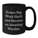 Funny Warden Quotes Black Coffee Mug Gifts from Friends to Men on Christmas Unique Items - Additional