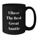 Funny Auntie Gifts from Men to Auntie, Best Great Auntie Black Coffee Mug for Birthday - Additional