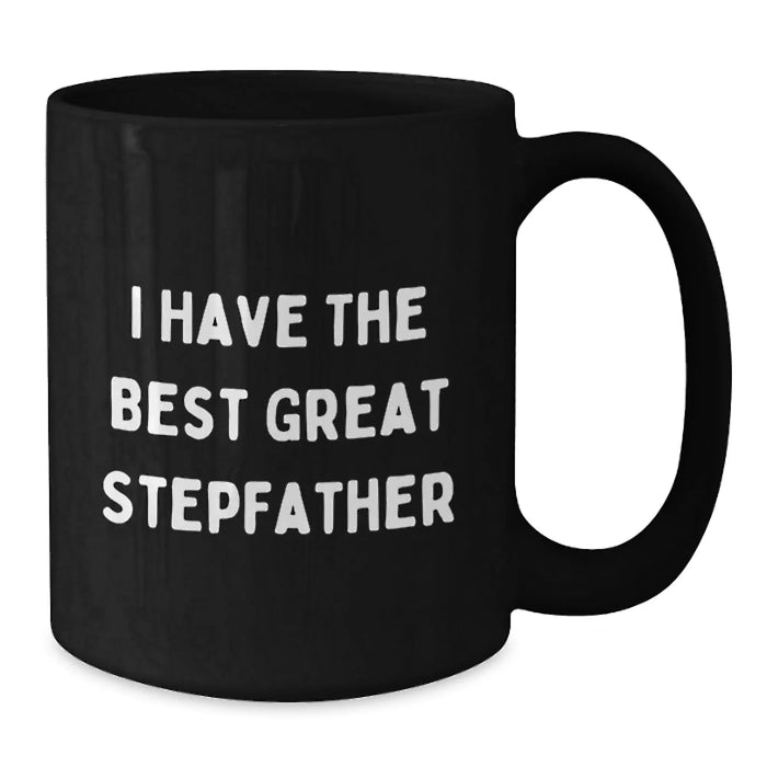 Funny Stepfather Black Coffee Mugs Gifts from Family for Christmas Unique - Additional