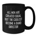 Funny Band Director Gifts from Men, Band Director Black Coffee Mug for Birthday, 'All Men Are Created Equal But The Coolest Become A Band Director' Quote - Additional