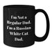 Funny Russian White Cat Dad Gifts for Men from Daughter, Unique Birthday Present Ideas for Friends, Black Coffee Mug, 11oz or 15oz - Additional