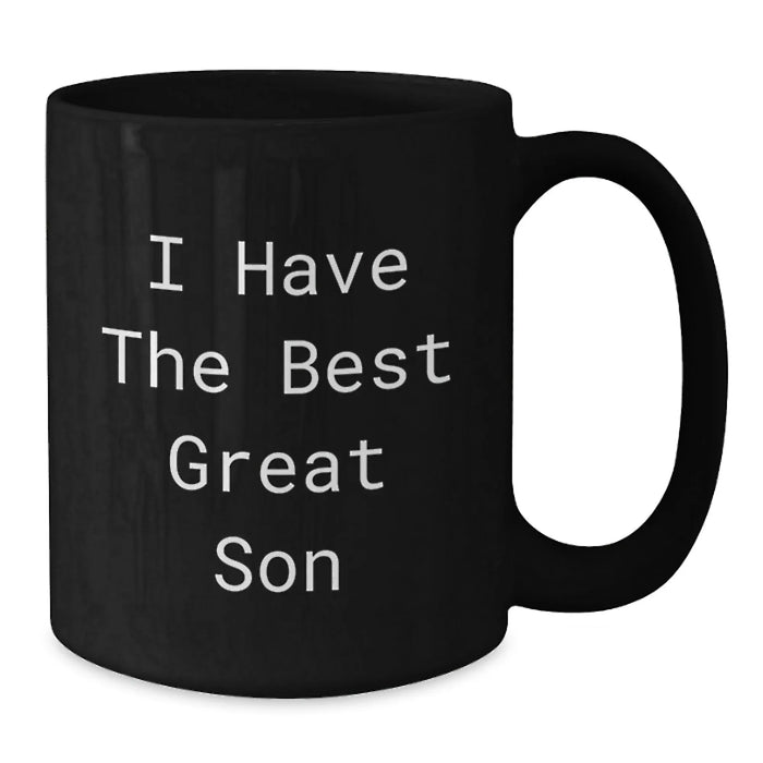 Funny Son Quotes Black Coffee Mugs, Gifts from Family for Great Son, Unique Christmas Unique Gifts - Additional