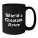 Funny Actor Quotes Gifts from Friends to Actor Friends, World's Greatest Actor Black Coffee Mug, Birthday Unique Gifts - Additional