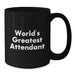 Funny World's Greatest Attendant Quote Black Coffee Mug Gifts for Attendants, Women, and Coworkers from Men, Family, and Friends this Christmas - Additional