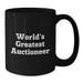 Funny World's Greatest Auctioneer Gifts for Men, Funny Birthday Unique Gifts from Friends to Friends, Black Coffee Mug with Quote - Auctioneer Lover - Additional