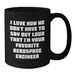 Funny Aerospace Engineer Gifts for Men - Black Coffee Mug I Love How We Don't Have To Say Out Loud That I'm Your Favorite Aerospace Engineer - Additional