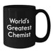 Funny World's Greatest Chemist Black Coffee Mug Gifts for Chemists from Friends and Family, Graduation Unique Gifts for Him or Her - Additional