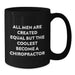 Funny Chiropractor Gifts from Men for Christmas Unique Gifts - 'All Men Are Created Equal But The Coolest Become A Chiropractor' Black Coffee Mug - Additional
