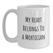 Funny Mortician Gifts from Friends - My Heart Belongs To A Mortician White Coffee Mug for Mortician on Birthday Unique Gifts - Main