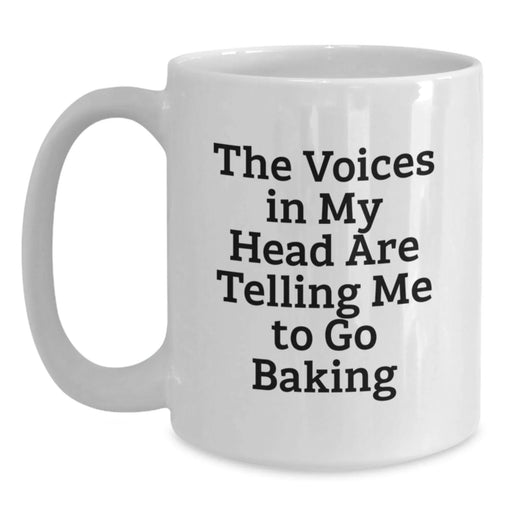 Funny Baking Quotes Gifts for Women and Men, Birthday Unique Presents from Friends and Family, Cute White Coffee Mug - Main