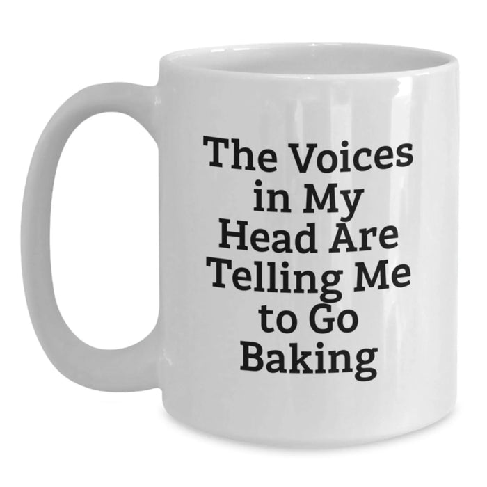 Funny Baking Quotes Gifts for Women and Men, Birthday Unique Presents from Friends and Family, Cute White Coffee Mug - Main