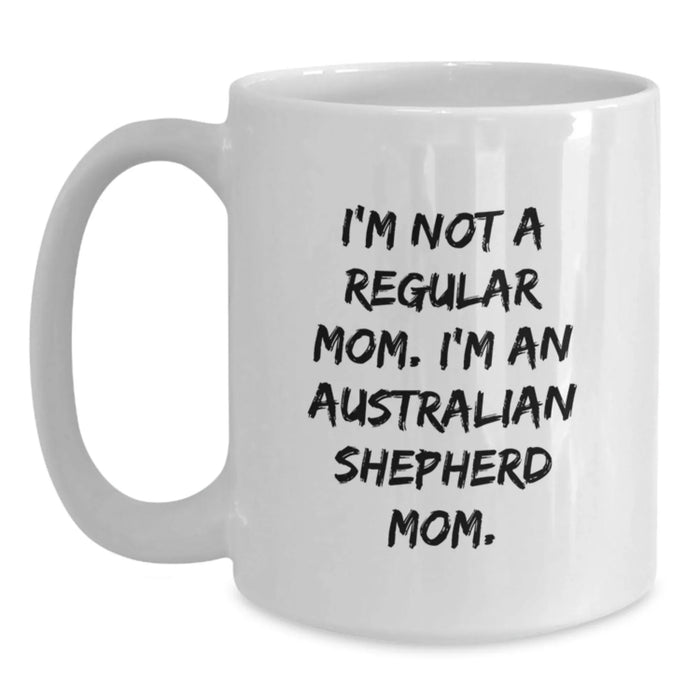 Funny Australian Shepherd Dog Mom Gifts, White Coffee Mug for Australian Shepherd Dog Lover, Gifts from Friends to Family for Christmas - Main