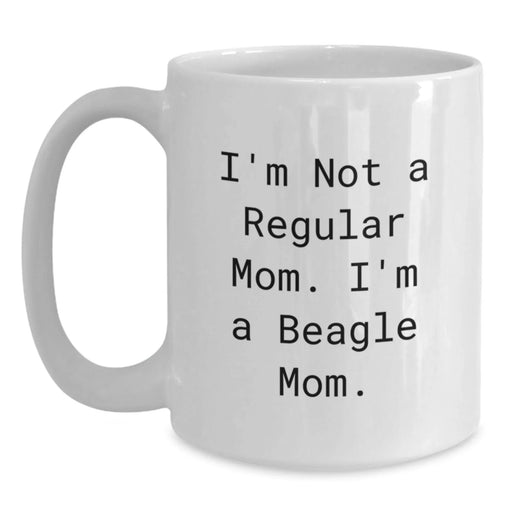 Beagle Dog Mom Funny Quote Christmas Unique Gifts from Family for Friends White Coffee Mug - Main