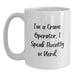 Funny Crane Operator Gifts for Men - I'm A Crane Operator. I Speak Fluently In genius. White Coffee Mug - Unique Christmas Unique Gifts from Family to Friends - Main