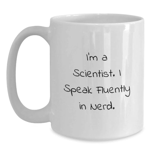 Funny Scientist Gifts for Men, White Coffee Mugs with I'm A Scientist, Unique Christmas Unique Gifts from Friends, Family, Coworkers - Main