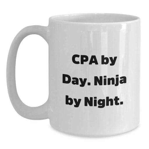 CPA Ninja Gifts from Friends for CPA Lovers, Funny White Coffee Mug - Main