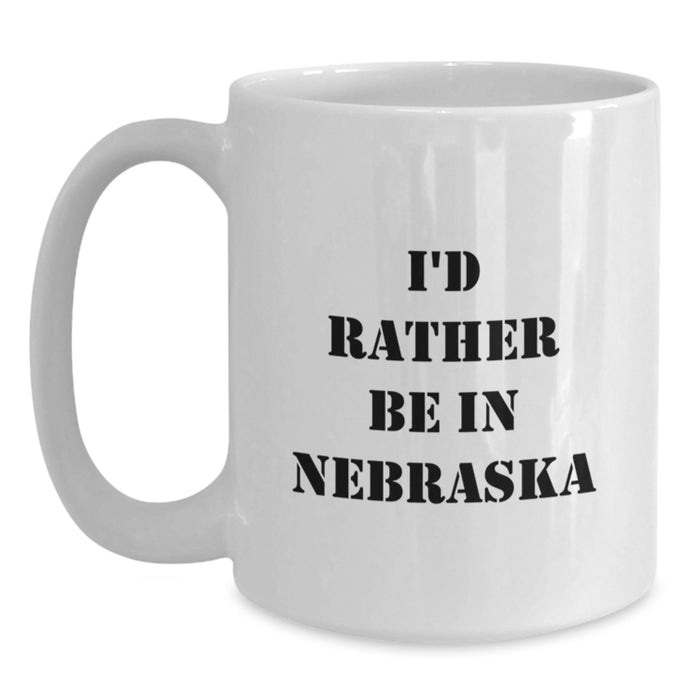 Nebraska White Coffee Mug Gifts For Men Women Friends Family Christmas Unique - Main