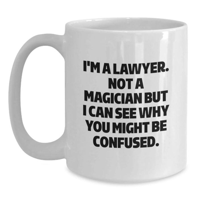 Funny Lawyer White Coffee Mug Gifts for Lawyer Friends Family Christmas Unique Presents from Friends - Main