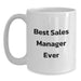 Funny Sales Manager Gifts from Friends - White Coffee Mug - Best Sales Manager Ever - Main