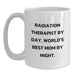 Funny Radiation Therapist Gift, World's Best Mom Mug for Christmas, White Coffee Mug - Main