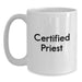 Funny Quote Gifts from Men to Priest, White Coffee Mug for Graduation, Inspirational Mornings - Main