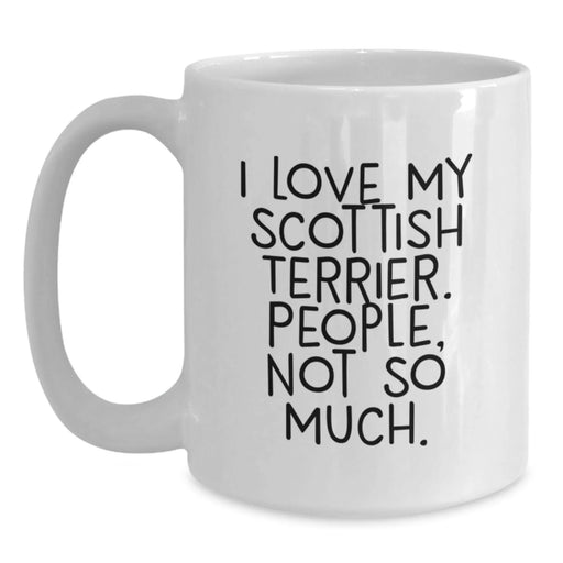Funny Scottish Terrier Dog Gifts for Scottish Terrier Dog Lovers, White Coffee Mug, Gifts from Men to Women, Unique Christmas Unique Gifts - Main