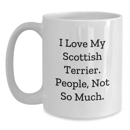 Funny Scottish Terrier Dog Lover Gifts from Family for Scottish Terrier Dog Fanatics, White Coffee Mug, Christmas Unique Presents - Main