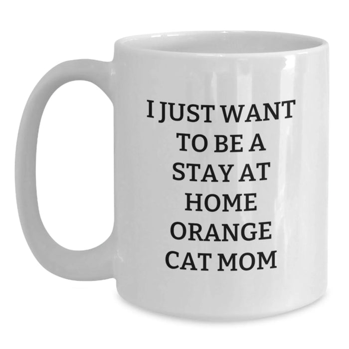 Funny Orange Cat Mom Gifts from Friends for Orange Cat Lover's Birthday Unique Morning Coffee - Main