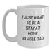 Beagle Dog Lover Gifts from Men to Friends Funny White Coffee Mug 'I Just Want To Be A Stay At Home Beagle Dad' Unique Christmas Unique Gifts - Main