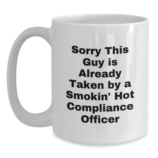 Funny Compliance Officer Gifts from Men, Gifts for Compliance Officer, White Coffee Mugs for Christmas Morning - Main