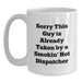 Funny Dispatcher Gifts for Birthday - White Coffee Mug for Dispatcher Enthusiasts, Smokin' Hot Dispatcher Lover, Gifts from Friends to Dispatcher, Smokin' Hot Dispatcher Quote, White Ceramic Mug - Main
