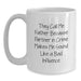 Funny Father White Coffee Mug Gifts from Family for Him, Perfect for Christmas Unique Presents Men - Main
