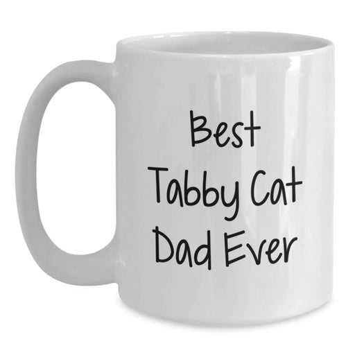 Funny Tabby Cat Dad Ever Gifts from Family for Tabby Cat Lovers White Coffee Mug, Best Birthday Unique Gifts - Main
