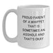 Whippet Dog Lover Gifts for Christmas from Family - Proud Parent Quotes, Funny White Coffee Mug, 11oz or 15oz Ceramic, Microwave and Dishwasher Safe - Main